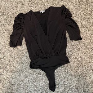 (4/$20) Charlotte Russe Faux Wrap V Neck Body Suit